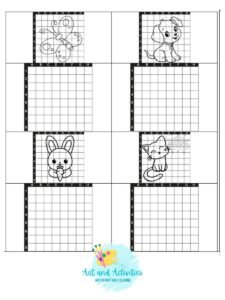 Grid Method drawing simple easy images for coloring Grid Method drawing simple easy images for coloring
