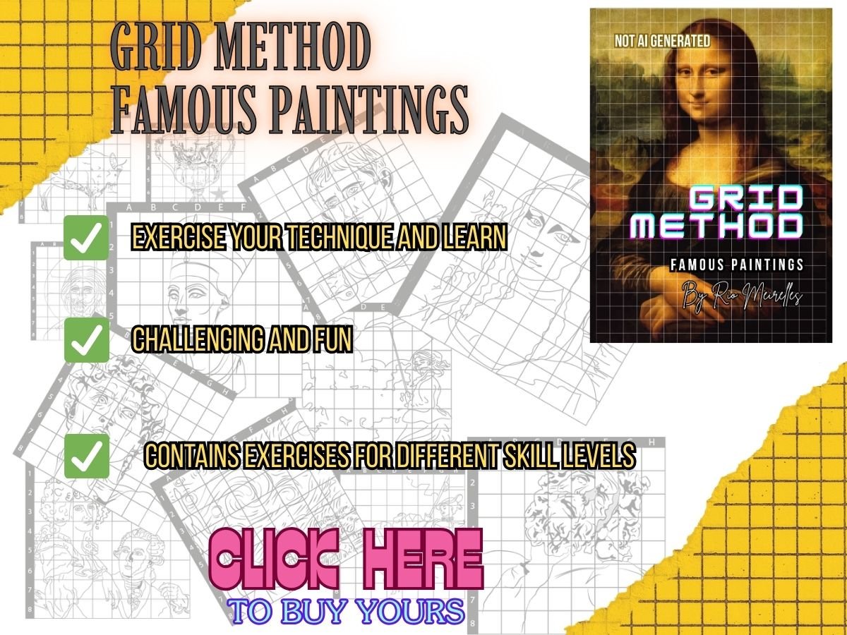 GRID METHOD drawing - FAMOUS PAINTINGS GRID METHOD drawing - FAMOUS PAINTINGS